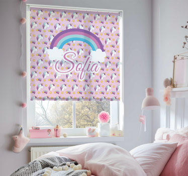 Unicorn pattern custom printed blind - TenStickers