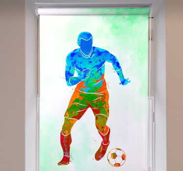 Watercolor player Blind soccer - TenStickers