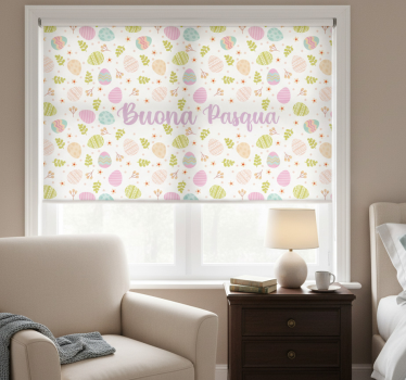 Yellow roller blind buona pasqua italiana - TenStickers