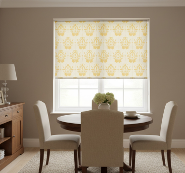 Yellow roller blind in creamy yellow - TenStickers