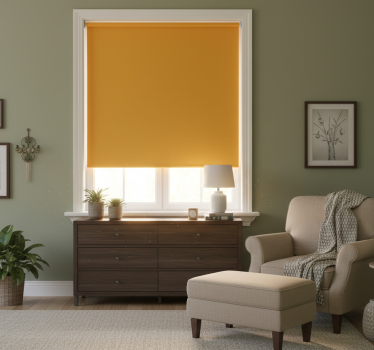 Yellow roller blind sunny shade - TenStickers