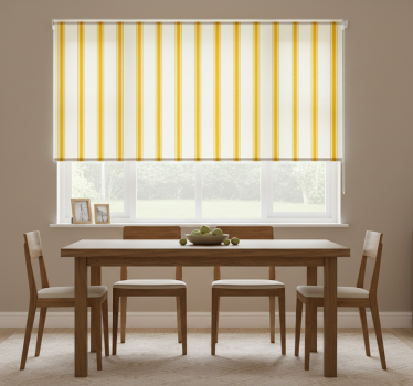 Yellow roller blind with vertical yellow lines - TenStickers