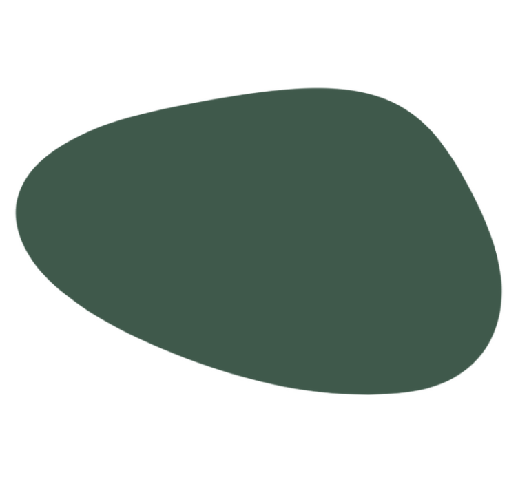 Irregular oval green colored placemats - TenStickers