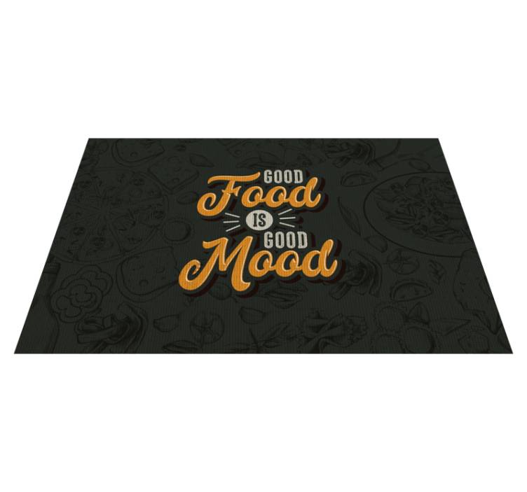 Food's sentences quote placemats - TenStickers