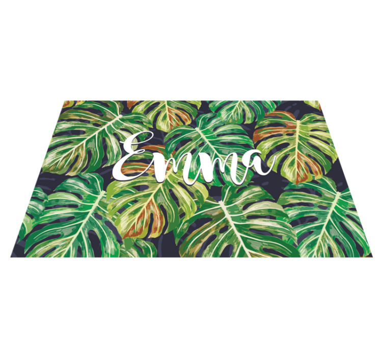 Personalised monstera floral placemats - TenStickers