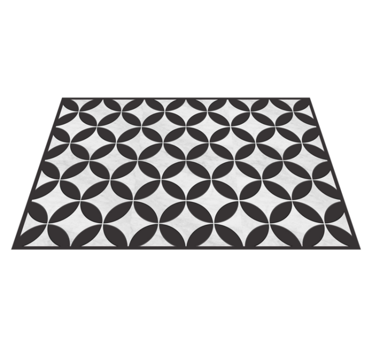 Black cement tile home placemats - TenStickers