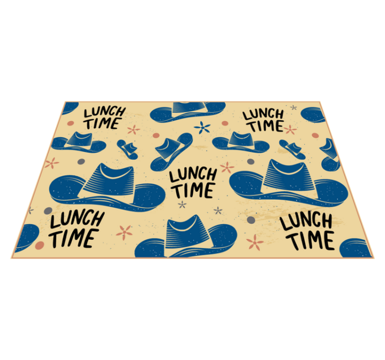 Original placemat lunch time caps - TenStickers