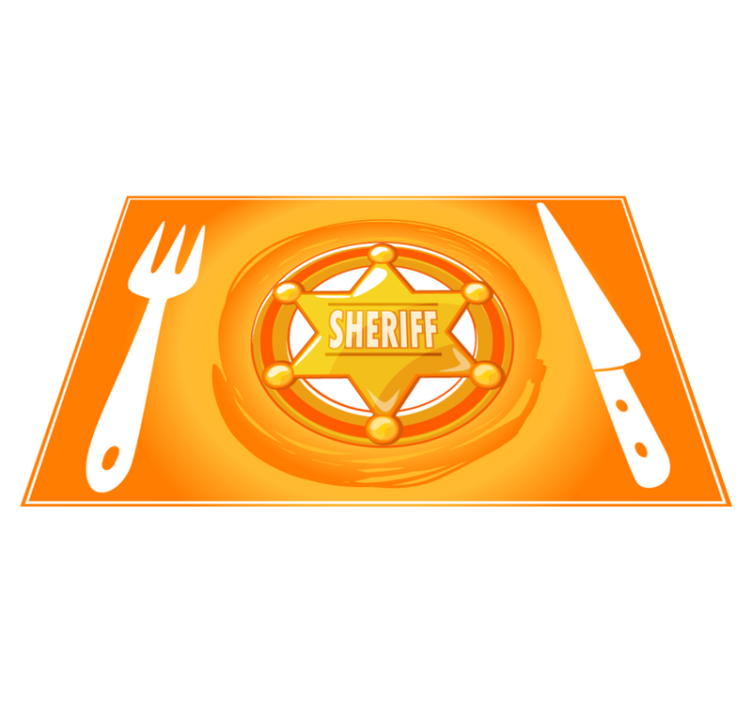 Original placemat sheriff star design - TenStickers