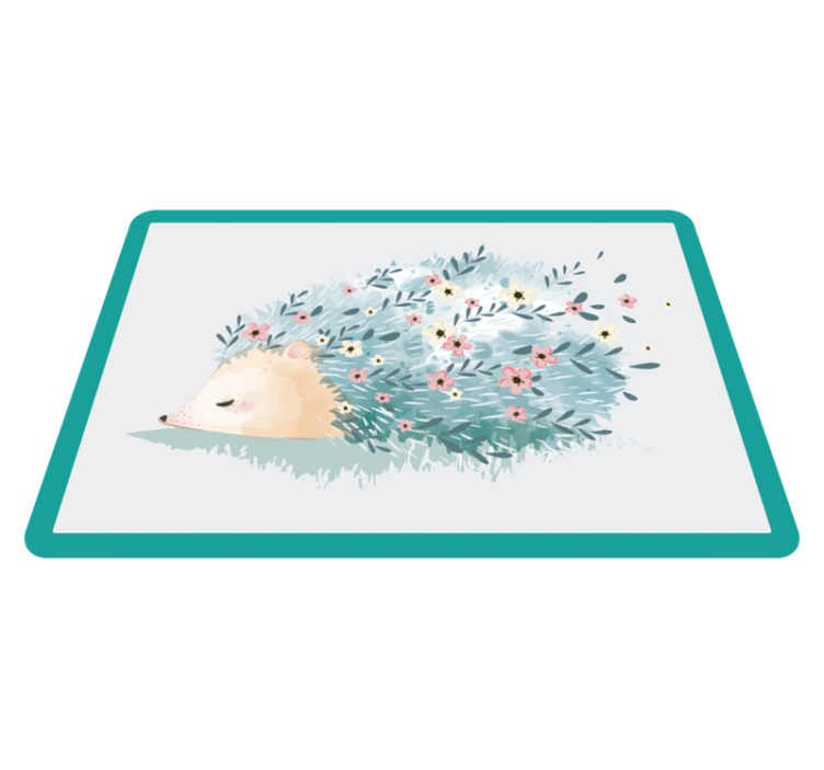 Children placemat with adorable hedgehog design - TenStickers