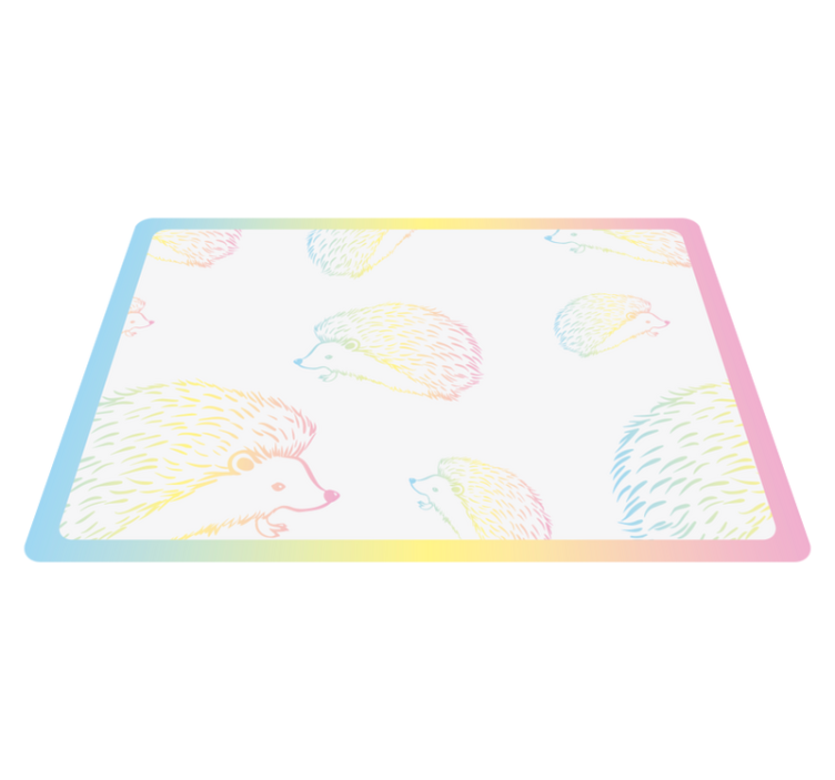 Children placemat colorful hedgehog design - TenStickers