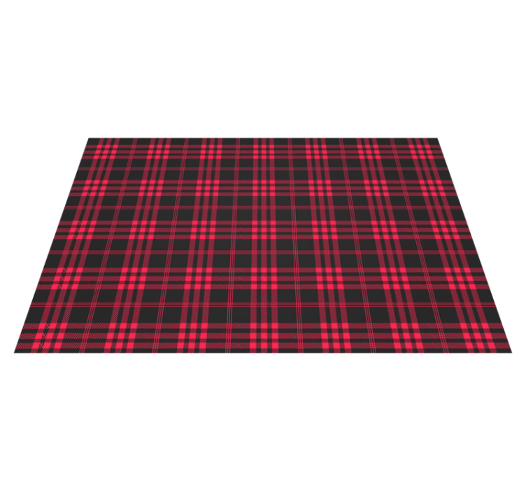 Plaid print surface placemat - TenStickers