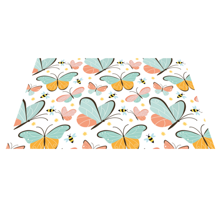 Placemat with quote butterfly pattern delight - TenStickers