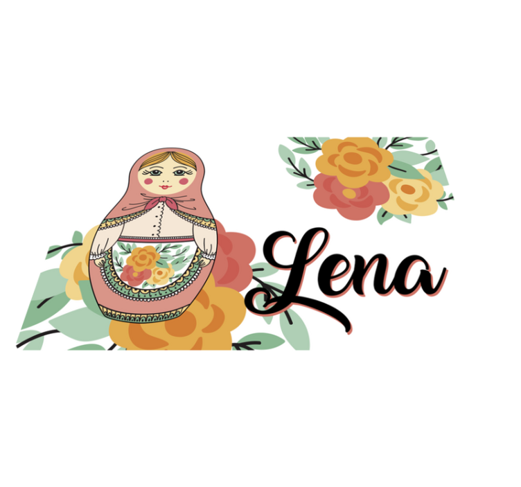 Customizable placemat with matryoshka doll design - TenStickers