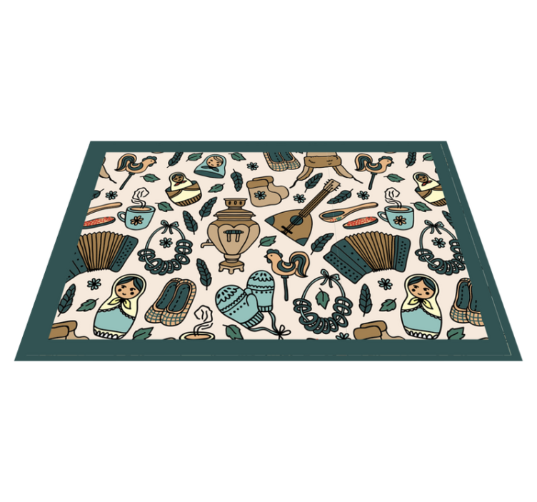 Original placemat with cultural icons design - TenStickers
