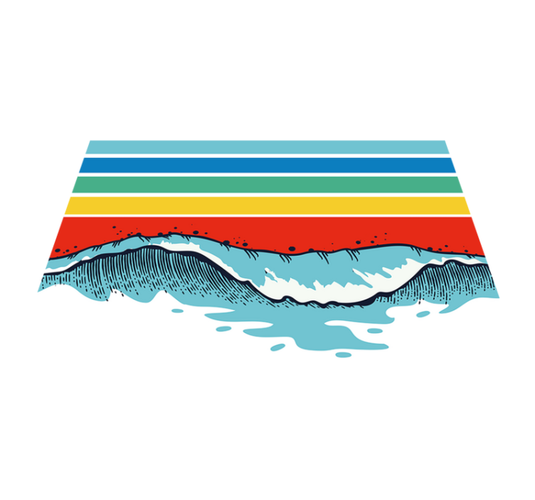 Modern placemat with wave pattern design - TenStickers