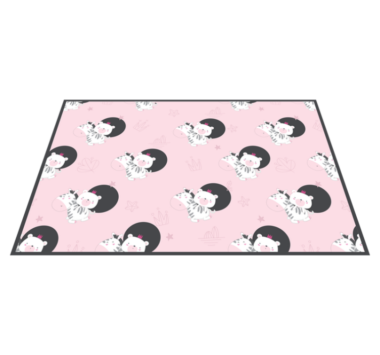 Children placemat with adorable zebra illustrations - TenStickers