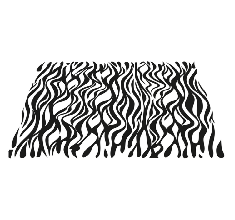 Striped background zebra placemats - TenStickers