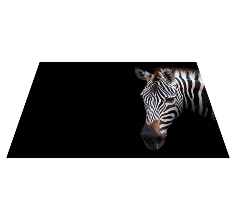 Original placemat zebra head close-up - TenStickers