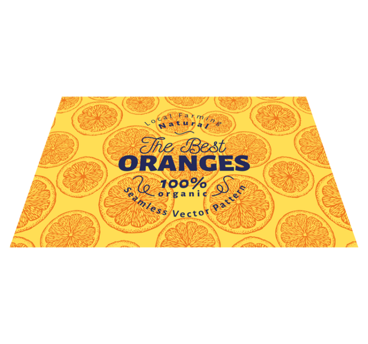Original placemat organic orange design - TenStickers