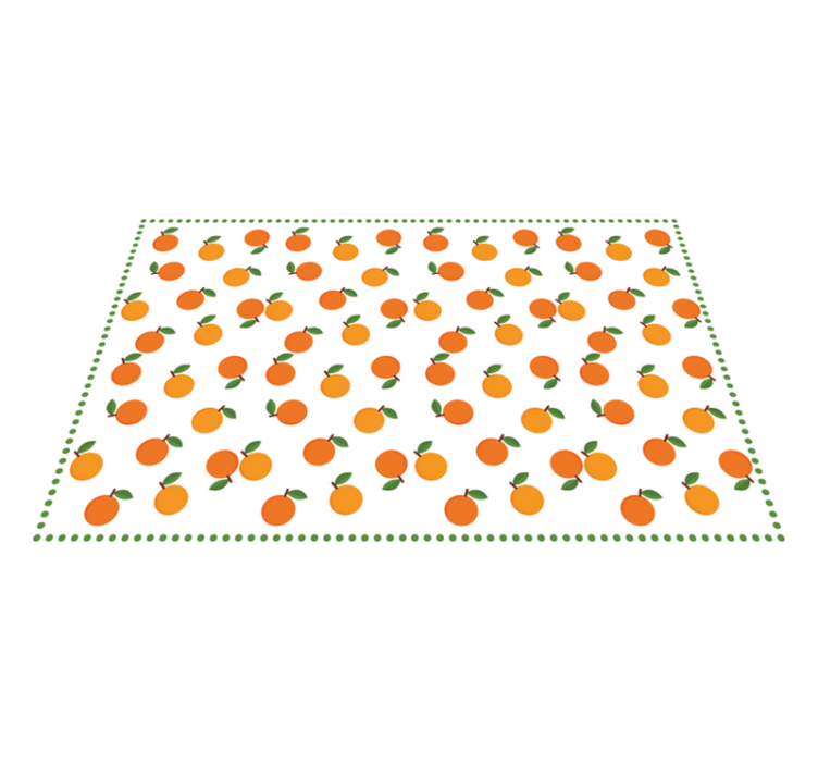 Oranges with green leaves original placemat - TenStickers