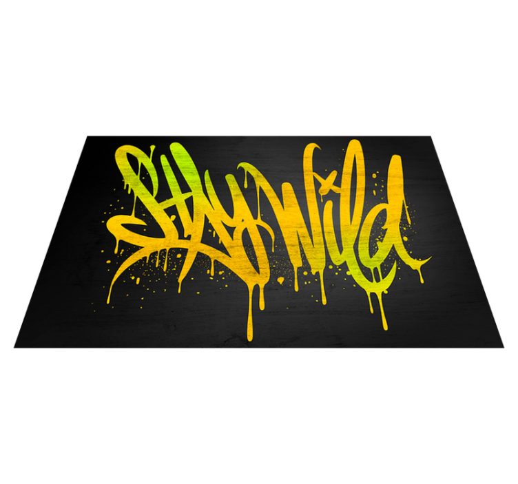 Placemat with quote stay wild script - TenStickers