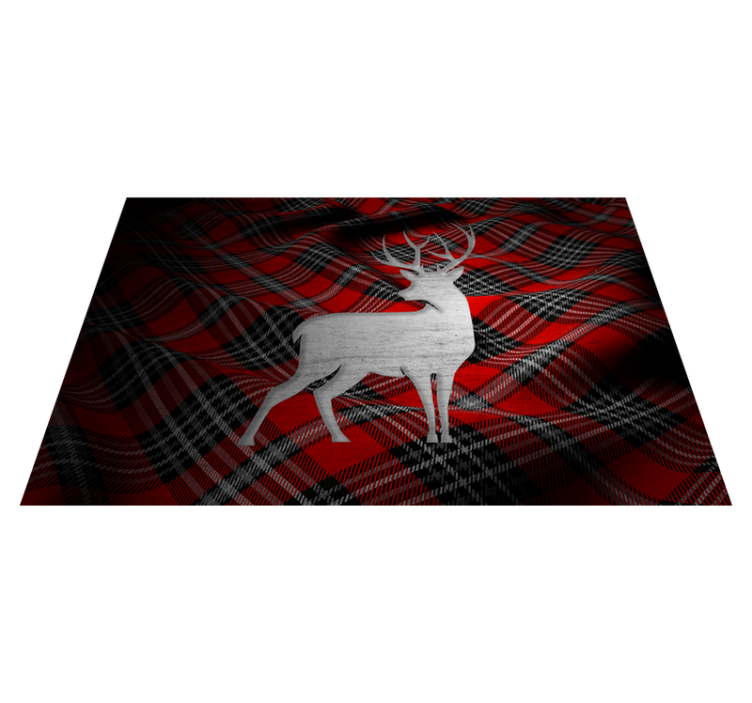 Christmas placemat in stylish red plaid - TenStickers