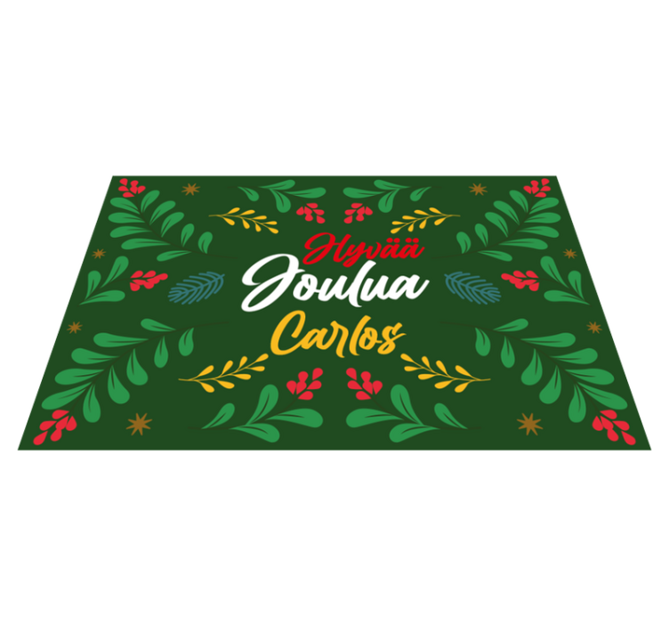 Christmas placemat with festive greenery design - TenStickers