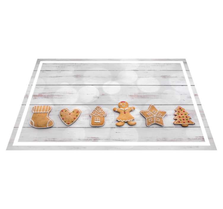 Gingerbread Christmas cookies placemats - TenStickers