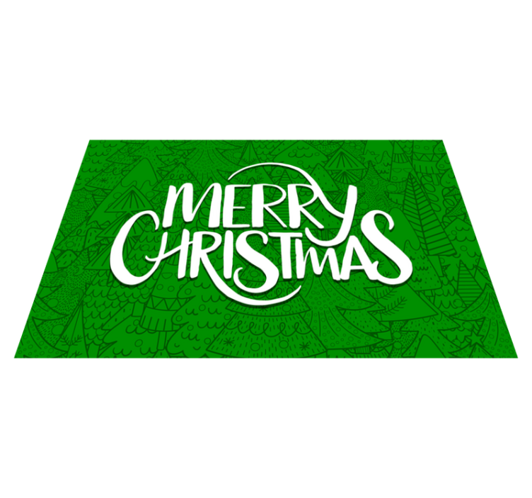 Christmas placemat merry holiday wishes - TenStickers