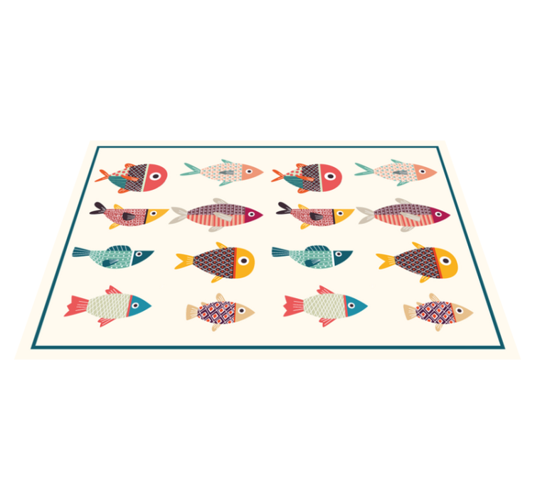 Original placemat colorful fish designs - TenStickers