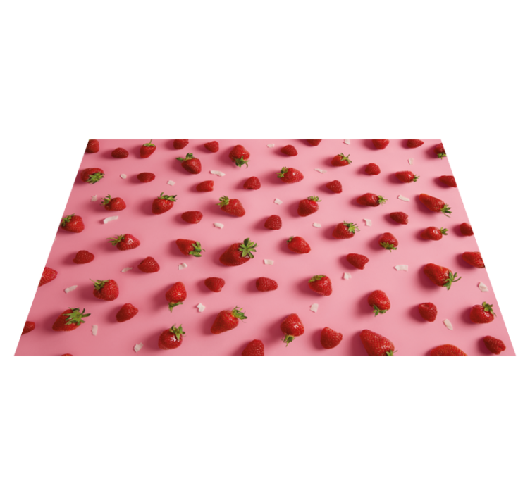Modern placemat with strawberry pattern design - TenStickers