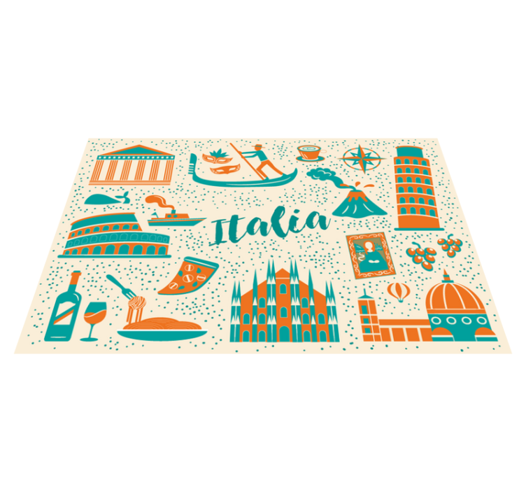 Original placemat culinary italian scene - TenStickers