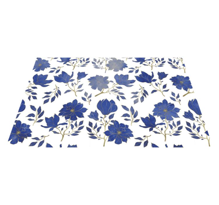 Original placemat floral blue design - TenStickers