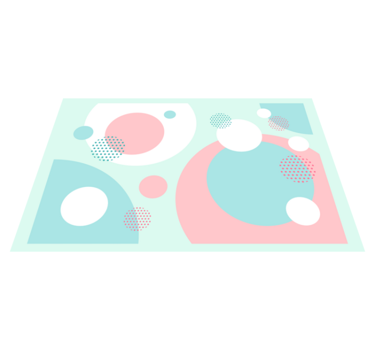 Modern placemat geometric color blocks design - TenStickers