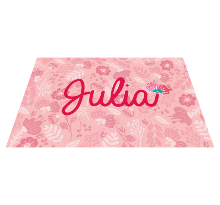 Customizable placemat floral personalized design - TenStickers