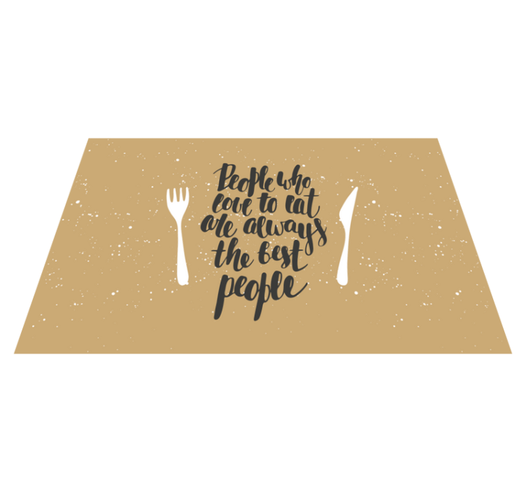 Placemat with quote forks and words - TenStickers