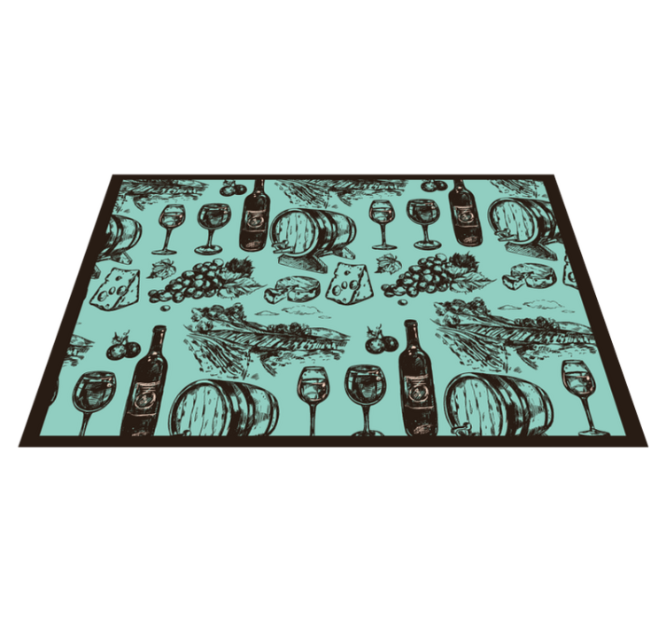 Wine theme original placemats - TenStickers