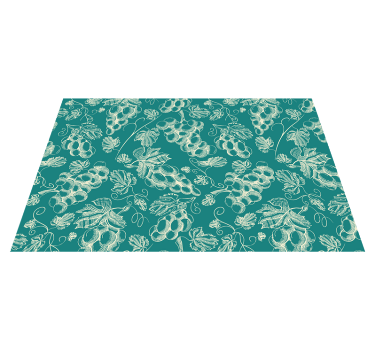 Grapes on turquoise original placemats - TenStickers