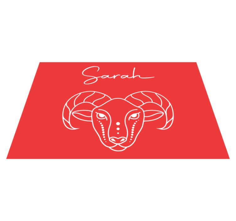 Customizable placemat with stylized ram design - TenStickers