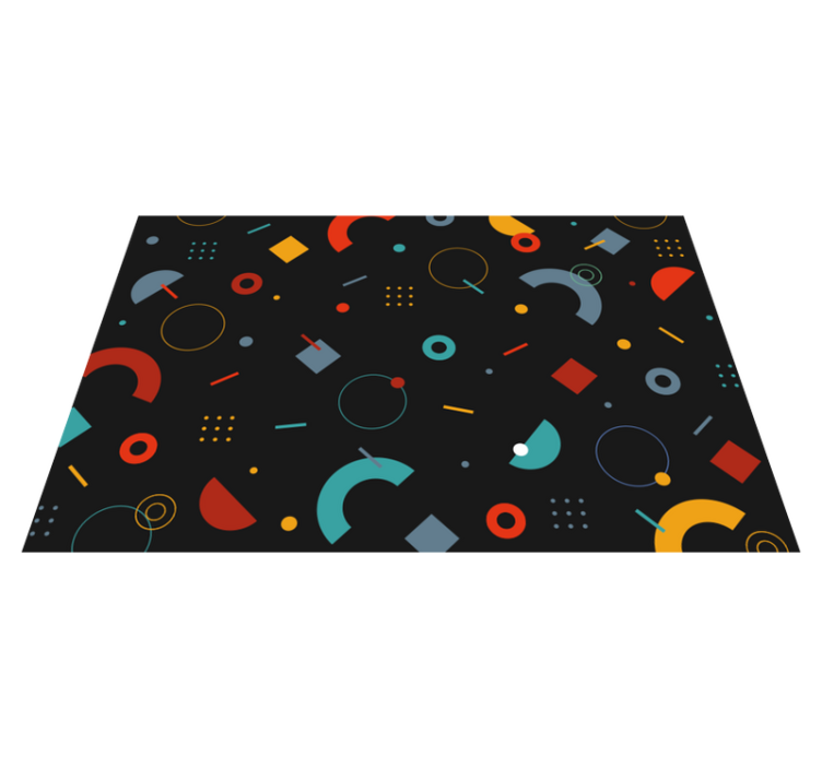 Modern placemat with a colorful geometric design - TenStickers