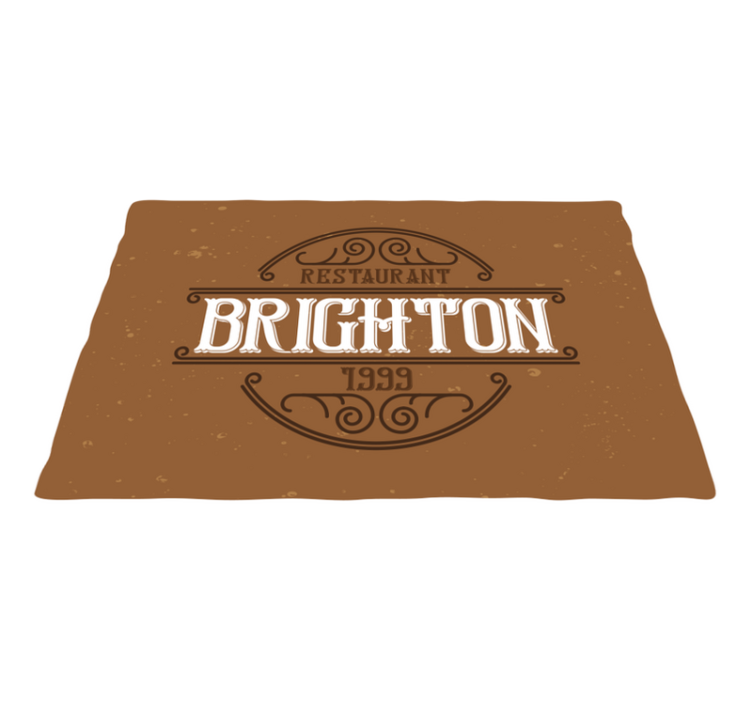 Placemat with quote brighton restaurant logo - TenStickers