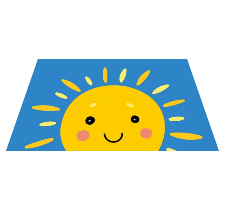 Children placemat smiling sun face - TenStickers