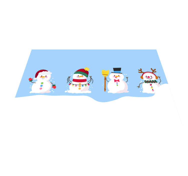 Snowman collection Christmas placemat - TenStickers