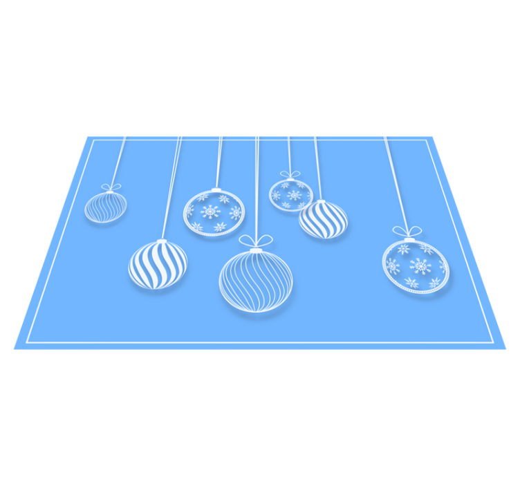 Christmas placemat with festive hanging ornaments - TenStickers