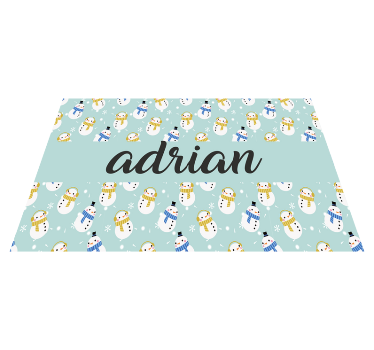Christmas placemat snowman personalized design - TenStickers