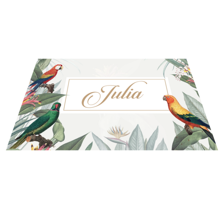 Customizable placemat elegant name display - TenStickers