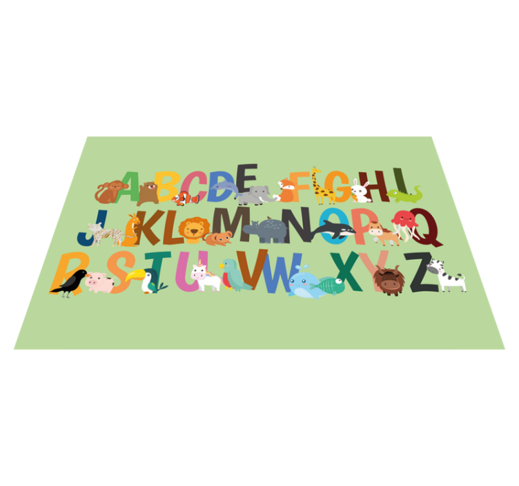 Children placemat animal alphabet display - TenStickers