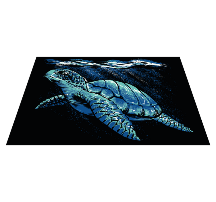 Original placemat stylized sea turtle - TenStickers