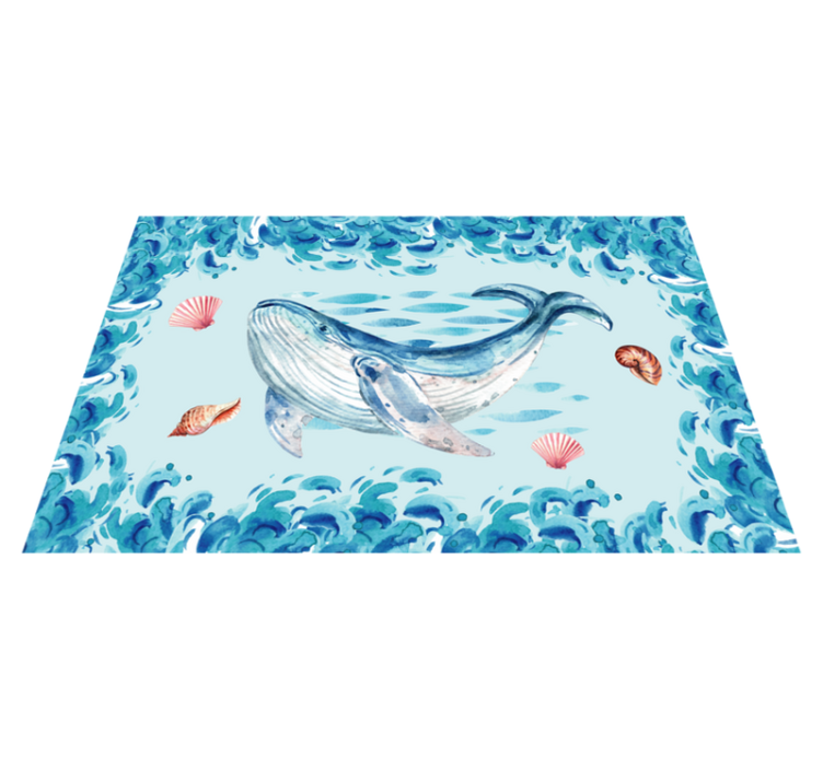 Original placemat whale ocean theme - TenStickers