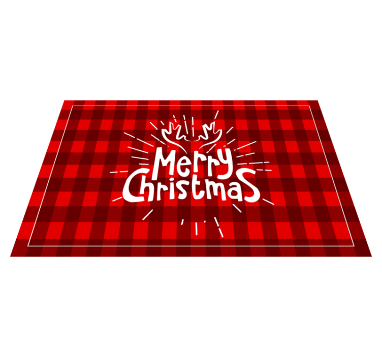 Christmas placemat with merry christmas design - TenStickers